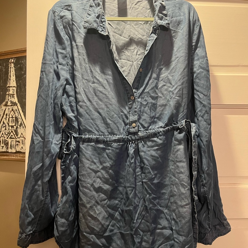 Time and Tru Maternity Denim Shirt